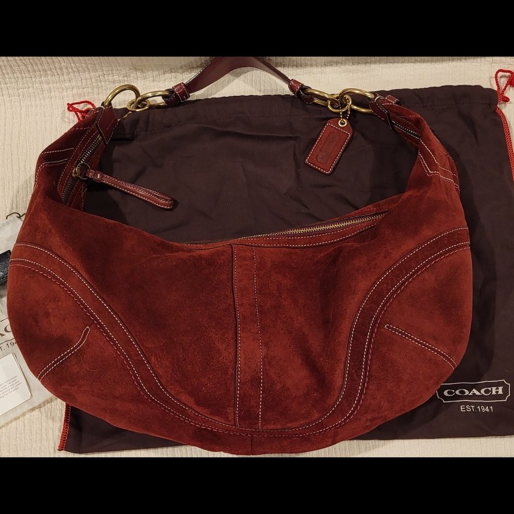 Coach Suede Hobo Bag